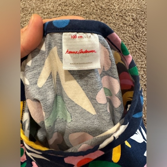 Hanna Anderson Bundle Dress/Jumper Relaxed Spring Dress and Denim jumper,4years - Picture 4 of 13